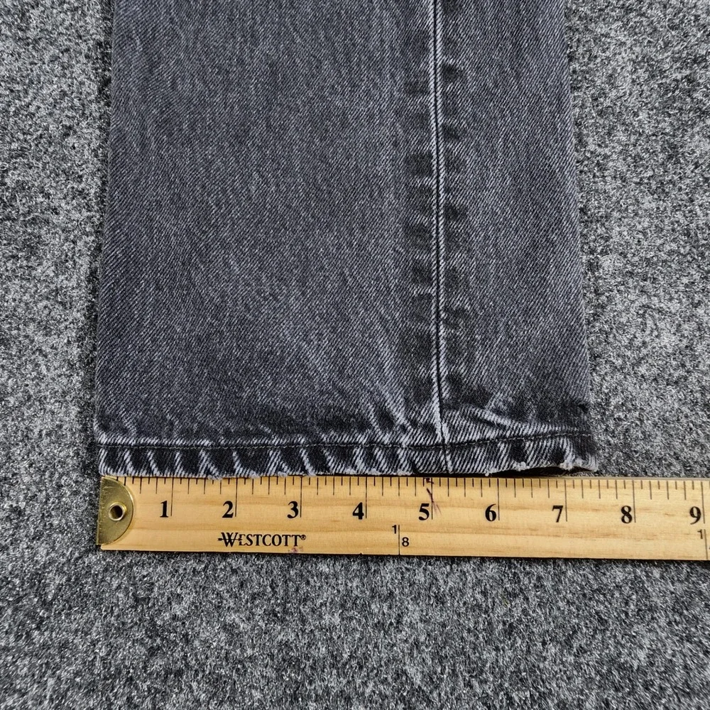 Levi's 501 Original Jeans Mens 31x32 Fit 29x29 Black Button Fly Faded Denim Y2K